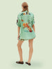 Unique Ethnic Print Loose Shirt And Shorts Set
