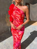 Three-dimensional Flower Slim Sexy Dress