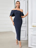 Sexy Pleated Bodycon Evening Gown