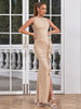 Stylish Pleated Ruffle Sleeveless Dress