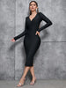 Sexy V-Neck Fringe Bandage Dress