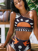 Printed One Piece Swimsuit and Bikini Set