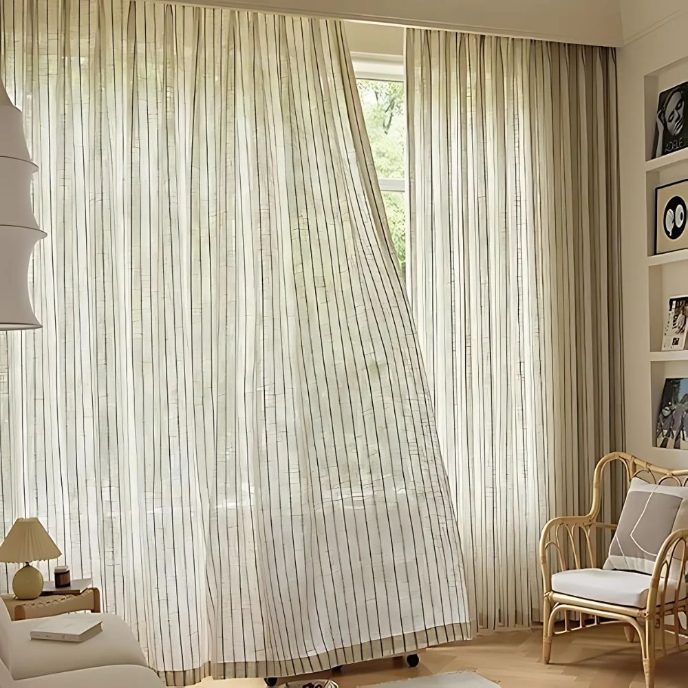 Soft Flow Vertical Stripe Curtain