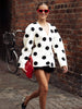 Puff Dot V Neck Blazer