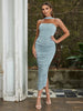 Sexy Cross Neckline Evening Dress