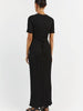 Casual Striped Crew Neck Knit Maxi Dress