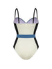 Colorblock Structured One Piece Swimsuit