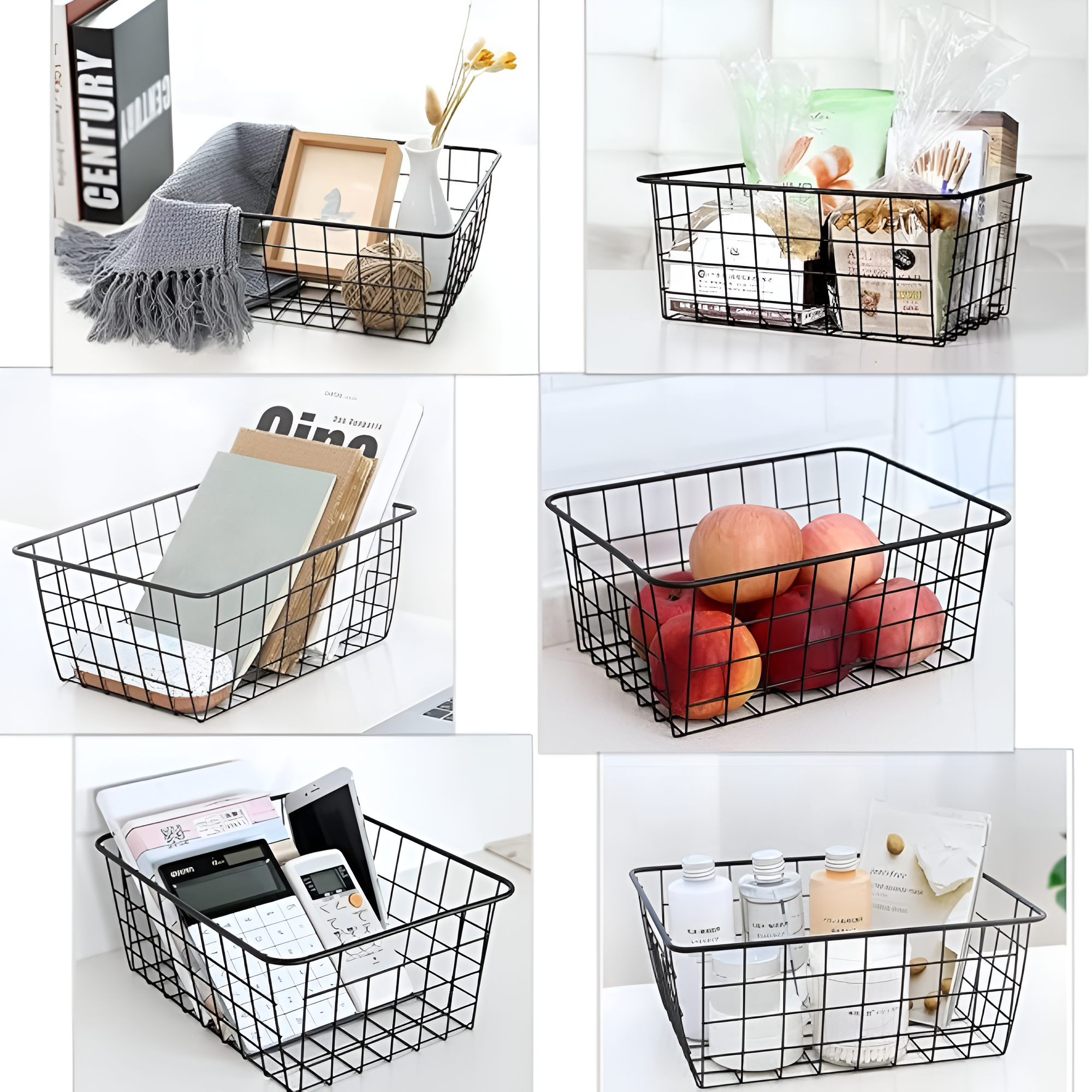 Sleek Wire Organizer Storage Basket