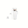 Glass water pitcher with handle and lid, heat-resistant juice carafe for iced tea, lemonade, and fruit infusions