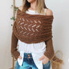 50% OFF | Zenina | Double sleeves shawl scarf