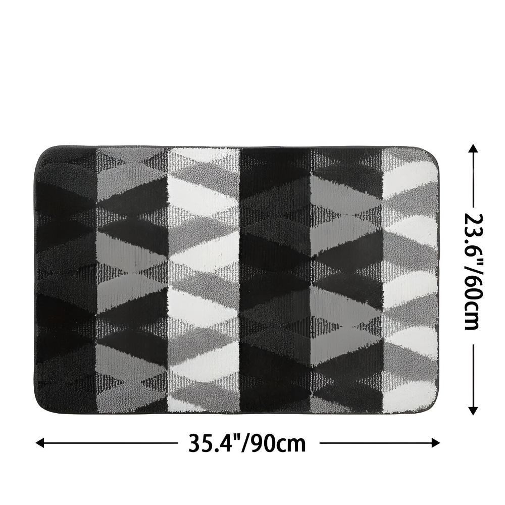Soft Microfiber Non-Slip Geometric Rug