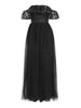 Sexy Strapless Sequin Mesh Dress