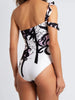 Chinese Ink Print One Piece Swimsuit Set