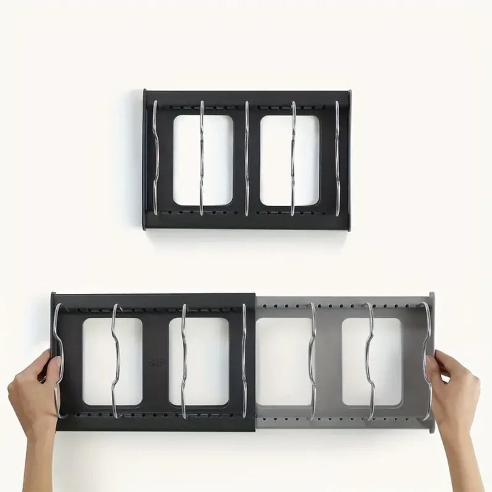 Expandable Pot and Pans Organizer Rack