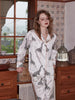 Ice Silk Long Sleeve Loose Casual Wear - Giraffe Print