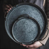 Retro Round Metal Dinner Serving Trays