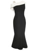 Sexy Colorblock Asymmetrical Bodycon Dress