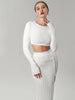 Stylish Solid Color Pleated Knit Skirt Set