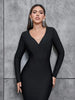 Sexy V-Neck Fringe Bandage Dress