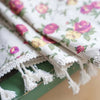 Floral Tasseled Soft Cotton Curtain