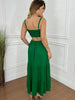 Trendy Versatile Solid Color Spaghetti Strap Midi Dress
