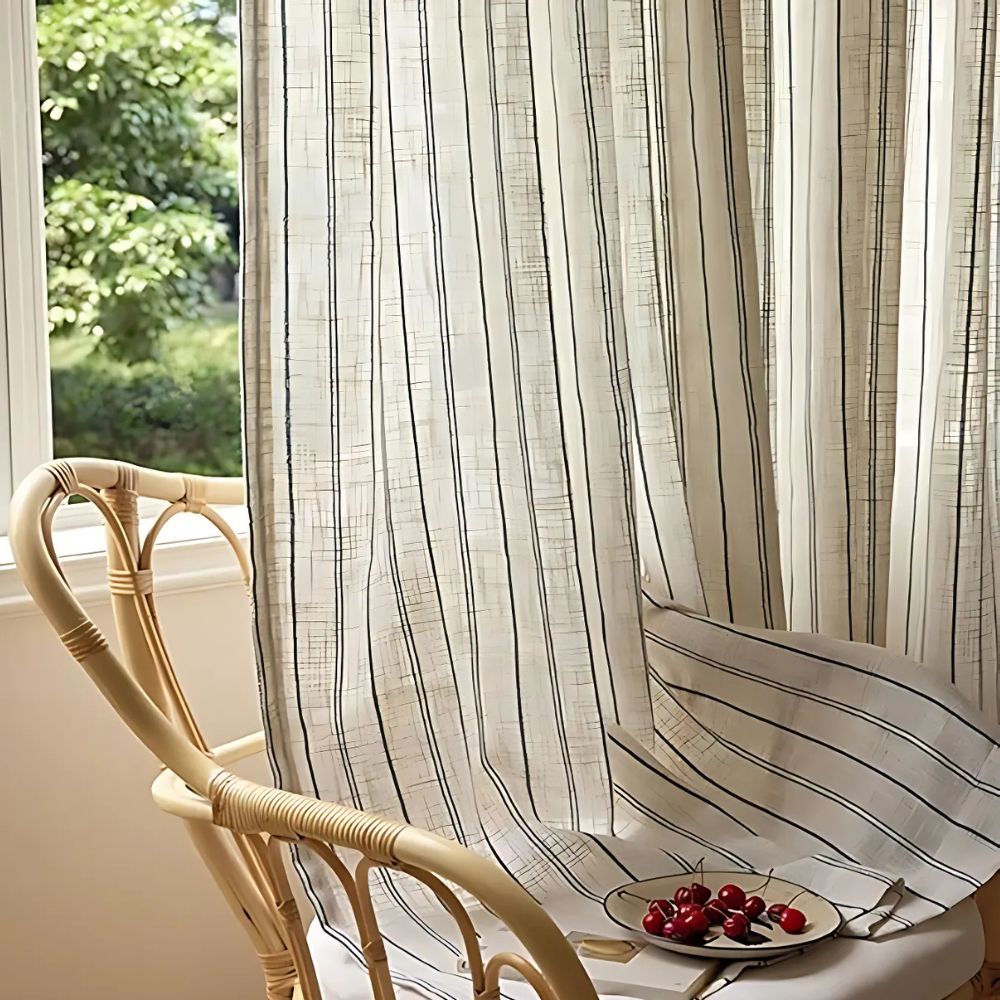 Soft Flow Vertical Stripe Curtain