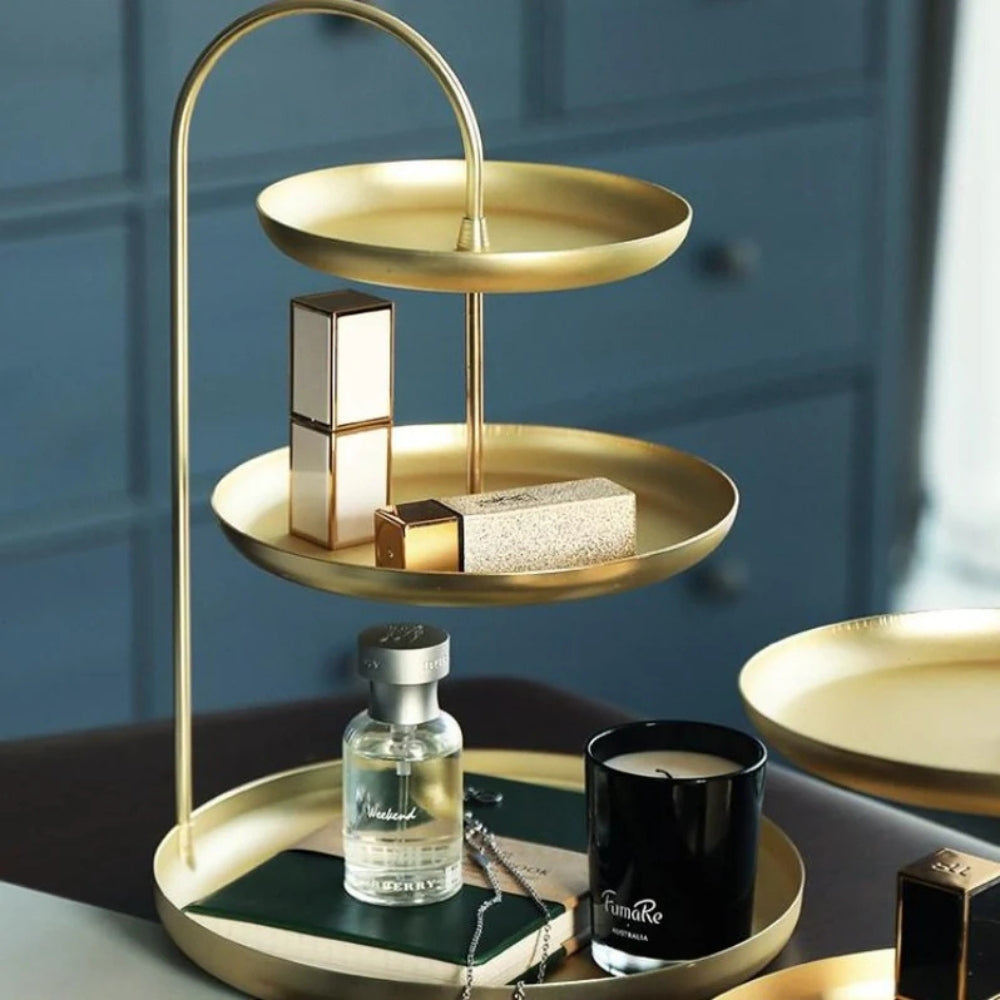 Elegant Gold Storage Organizer Stand