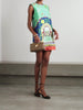 Botanical Print Satin Dress