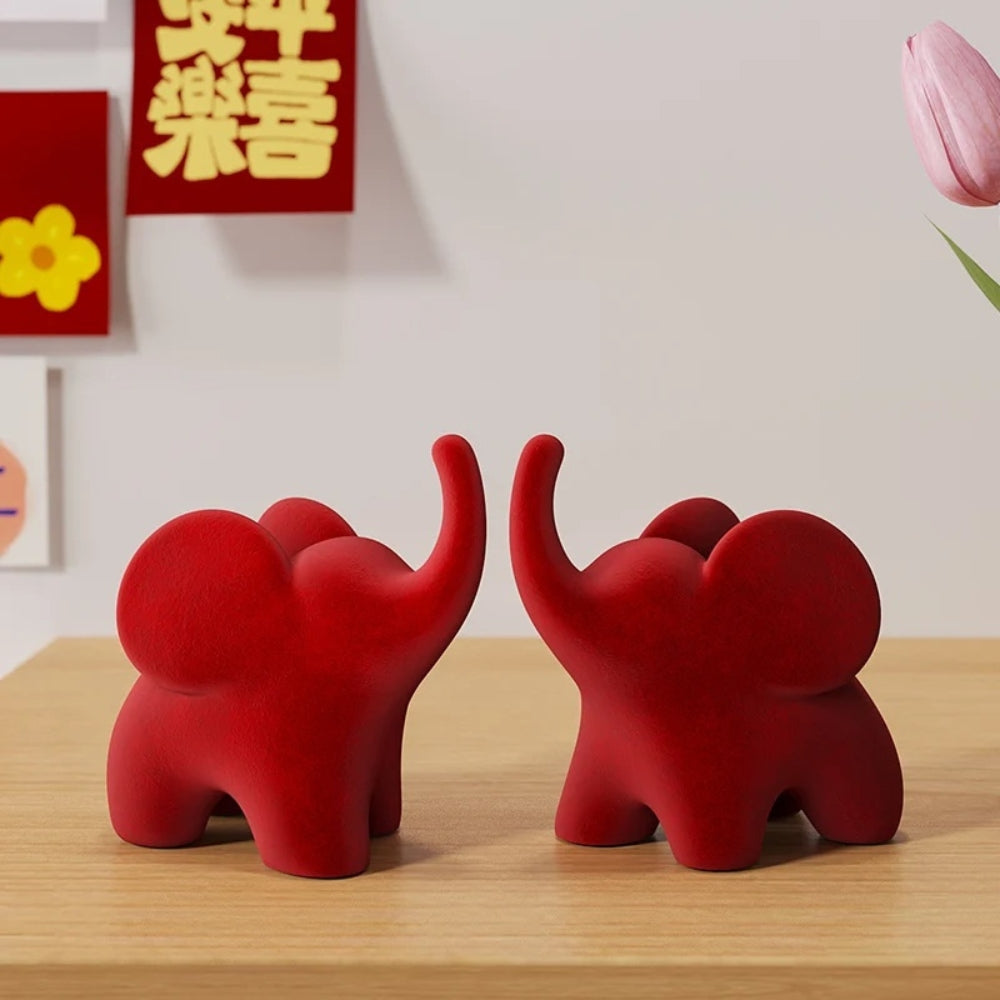 Eclectic Elephant Resin Figurines