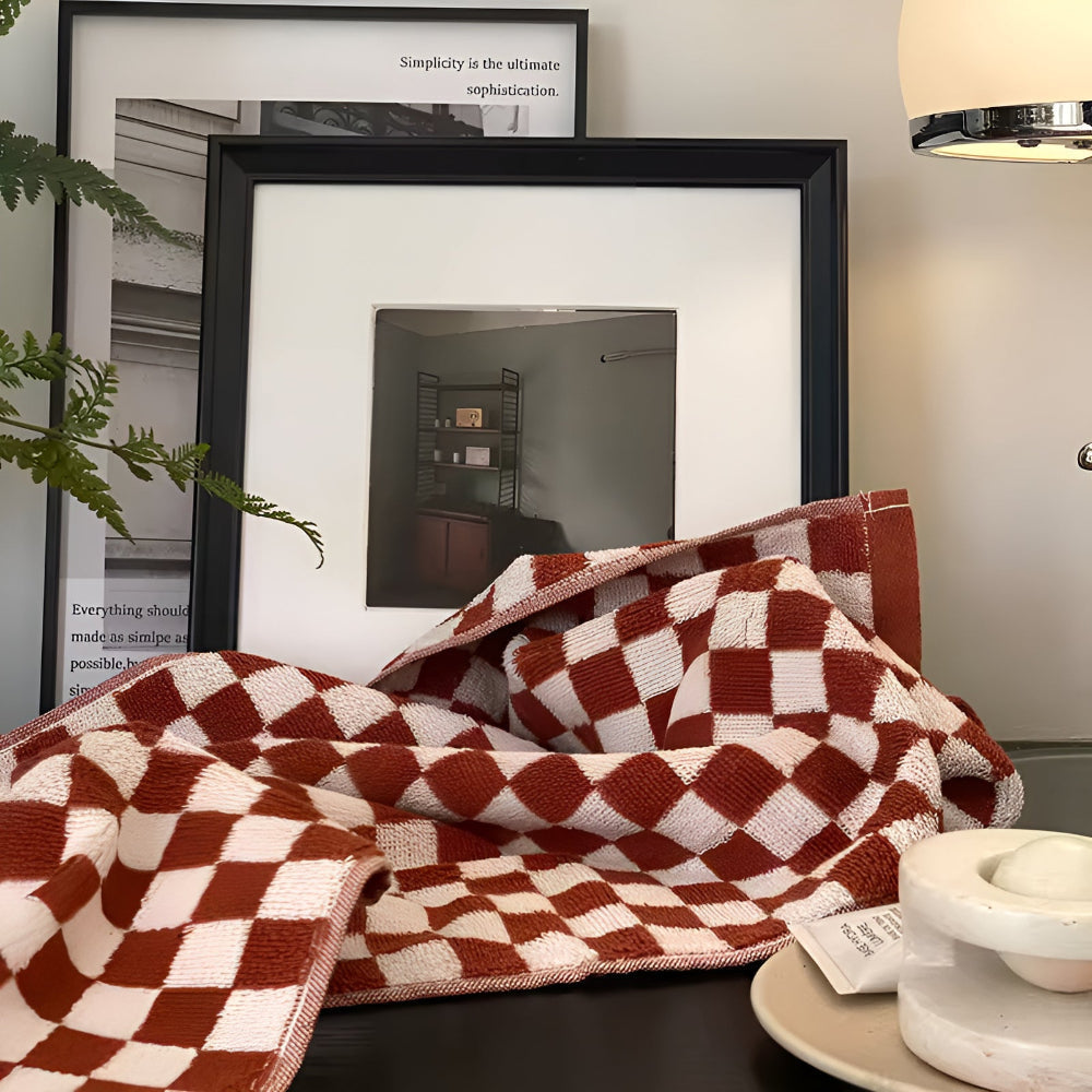 50% OFF | RetroMate® | Cotton Checker Towel