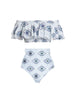 Ruffle Bandeau Evil Eye Bikini Set