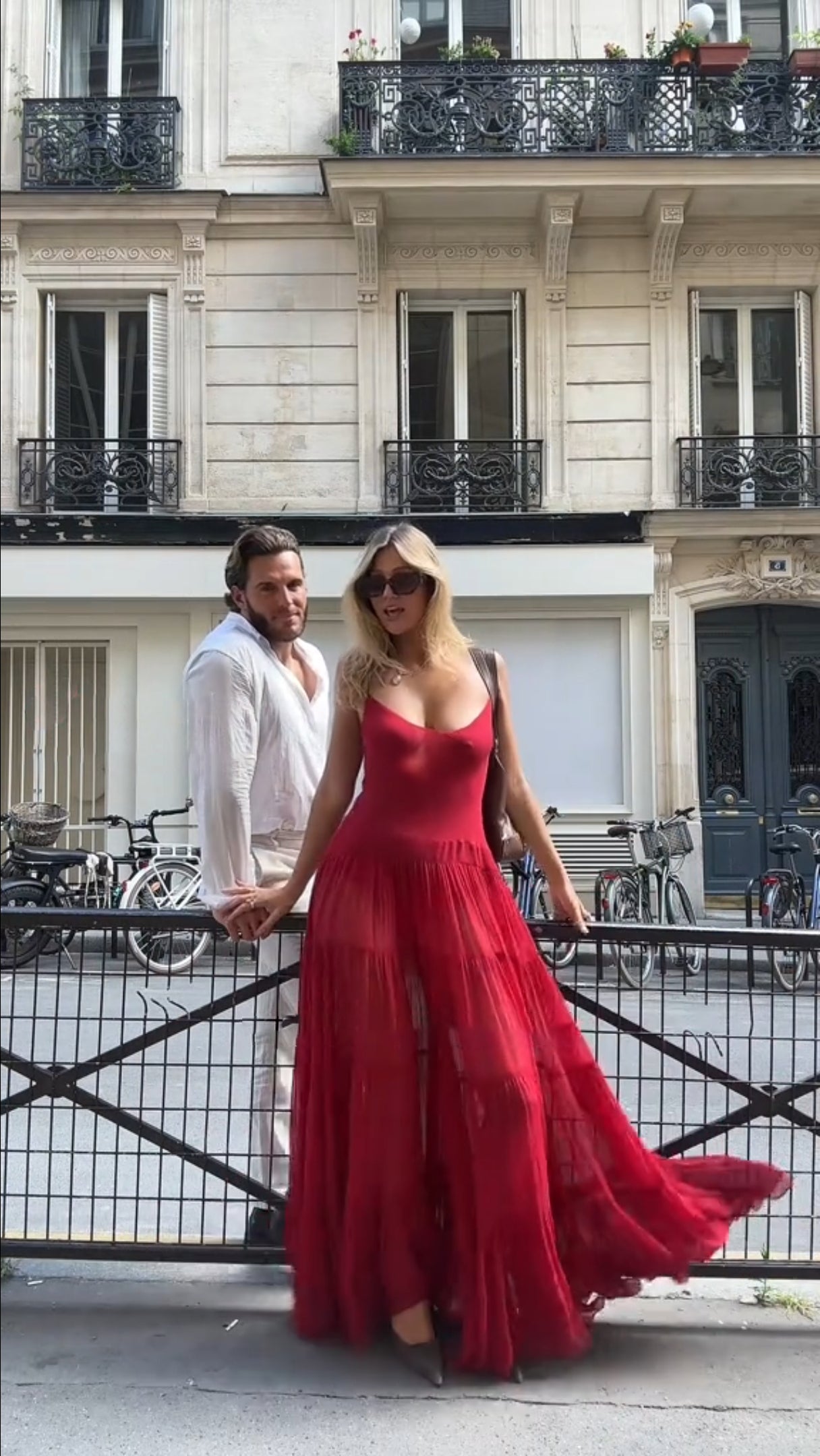 Scarlet Sheer Tiered Spaghetti Strap Maxi Dress