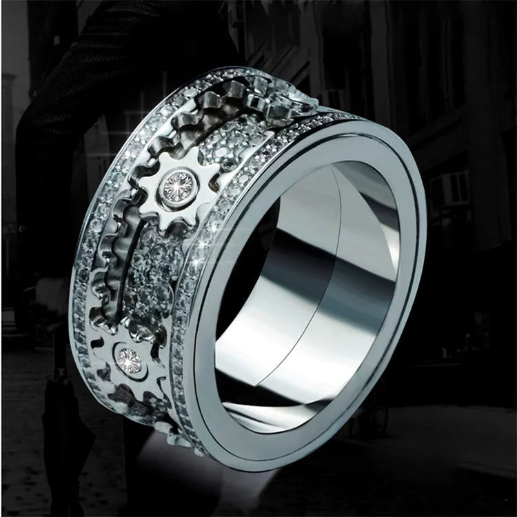 50% OFF  | Clockwork™ | crystal ring for fidget spinners
