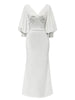 Chic V-Neck White Party Dress