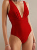 V-Neck One-Piece with Removable 3D Floral Detail