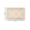 Beige Textured Fringe Tassel Rug