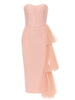 Strapless Lace Split Bandage Dress