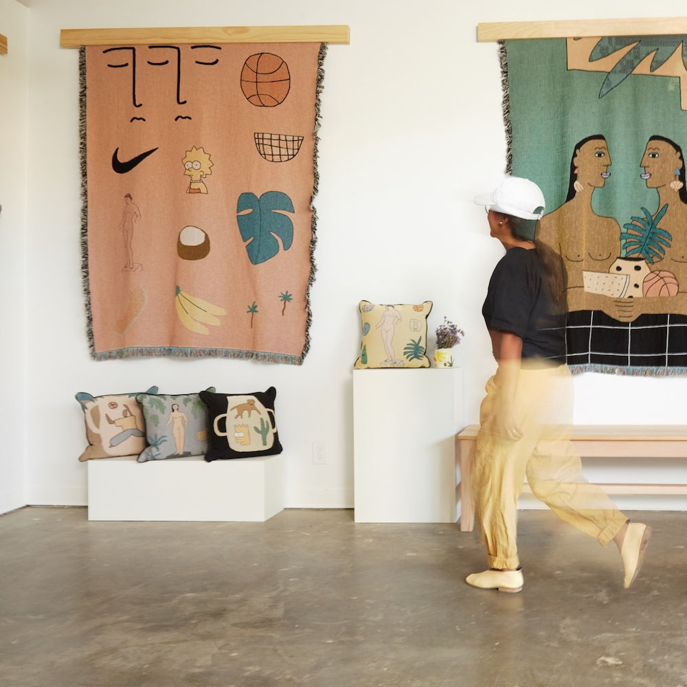 Pink Muse Woven Blanket