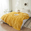 Plush Reversible Blanket with Sherpa Wool-Like Fleece