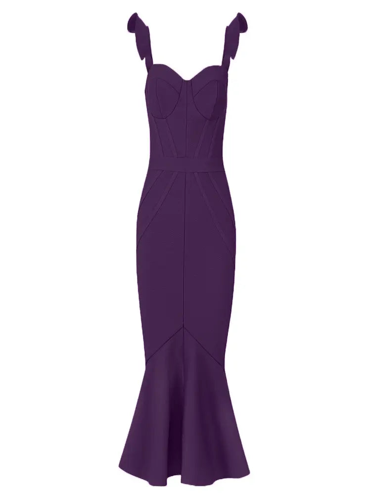 Sexy Strap Ruffle Hem Dress