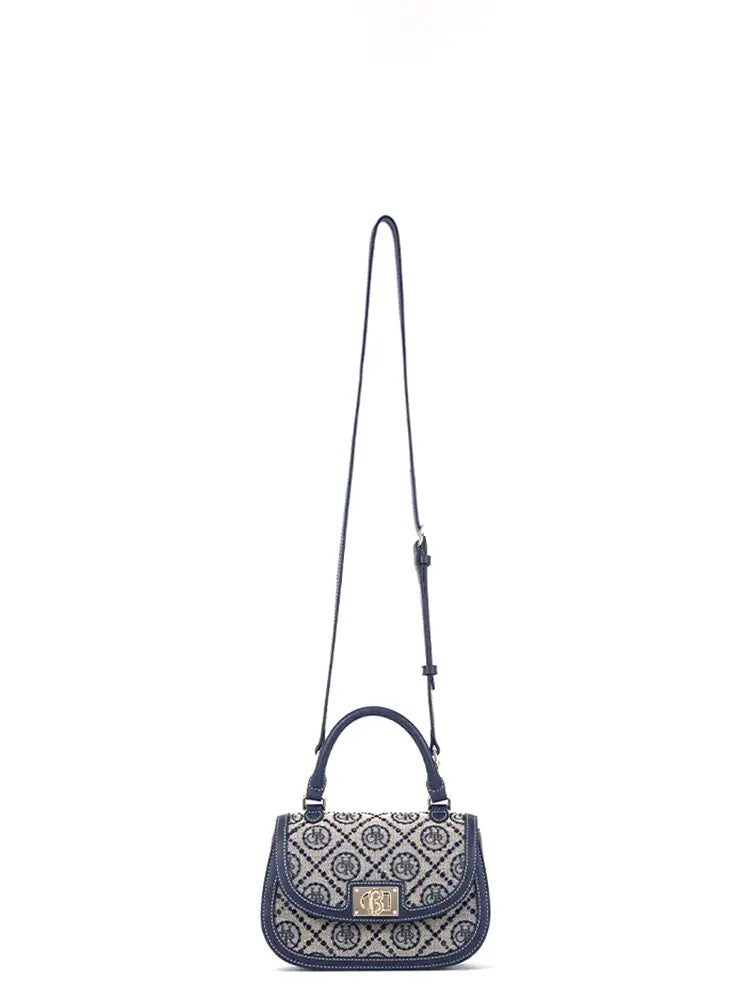 Spring Jacquard Star Top Handle Bag