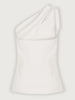 Ascent One-Shoulder Button Detail Top