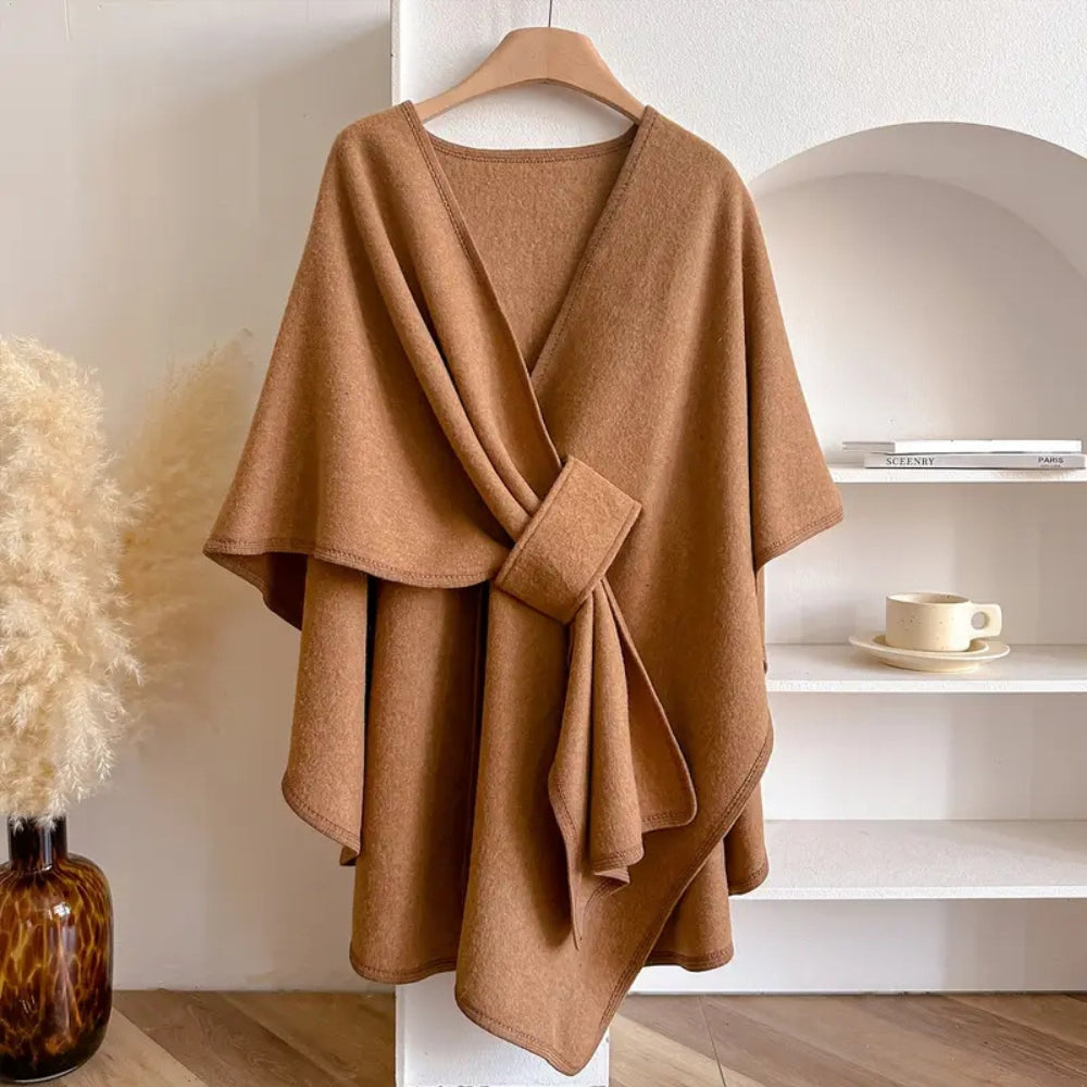Luxurious Poncho Windproof Shawl Coat