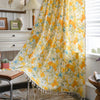 Sunshine Blooms Floral Tasseled Curtain
