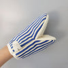 Striped Heat-Resistant Kitchen Mitts