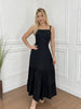 Trendy Versatile Solid Color Spaghetti Strap Midi Dress