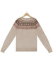 Embroidered Color Block Knit Sweater