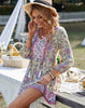 V-neck Printed Casual Bohemian Short Dress