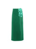 Green 3D Floral Strapless Swimsuit