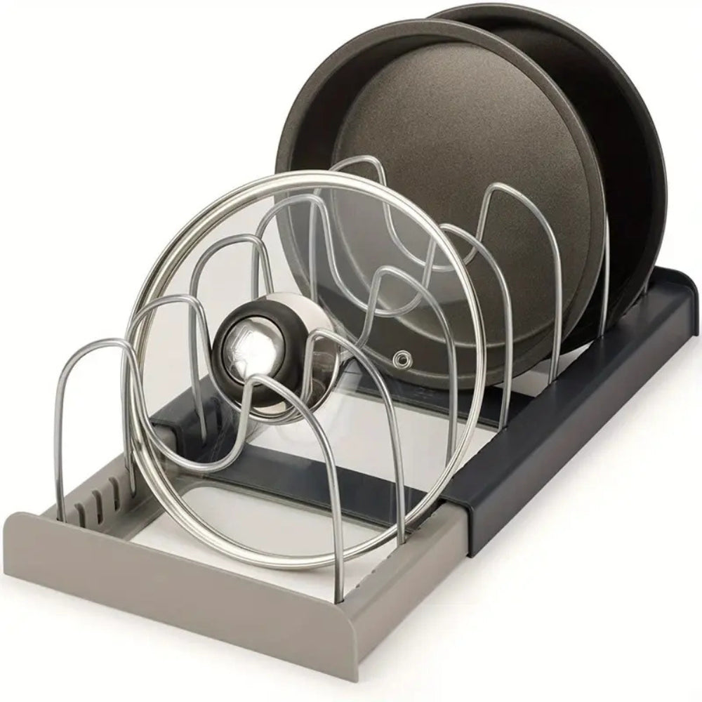 Expandable Pot and Pans Organizer Rack